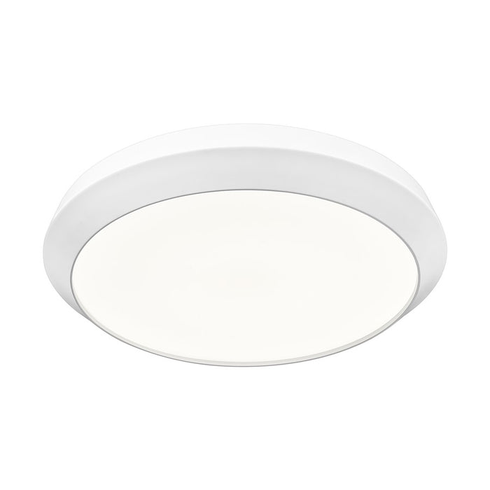 Z-Lite Quasars 1 Light 20" Flush Mount, Matte White/White