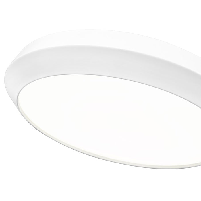 Z-Lite Quasars 1 Light 20" Flush Mount, Matte White/White