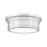 Z-Lite Bentley 1 Light 12" Flush Mount, Brushed Nickel/White - 7702F12-BN-LED