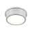 Z-Lite Bentley 1 Light 12" Flush Mount, Brushed Nickel/White
