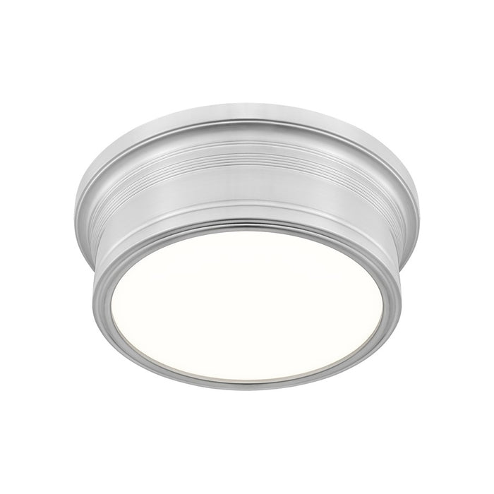 Z-Lite Bentley 1 Light 12" Flush Mount, Brushed Nickel/White