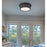 Z-Lite Bentley 1 Light 12" Flush Mount, Matte Black/White