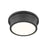 Z-Lite Bentley 1 Light 12" Flush Mount, Matte Black/White