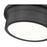 Z-Lite Bentley 1 Light 12" Flush Mount, Matte Black/White