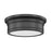 Z-Lite Bentley 1 Light 12" Flush Mount, Matte Black/White