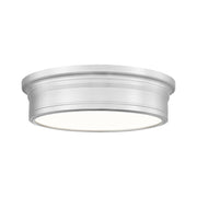 Z-Lite Bentley 1 Light 16" Flush Mount, Brushed Nickel/White - 7702F16-BN-LED