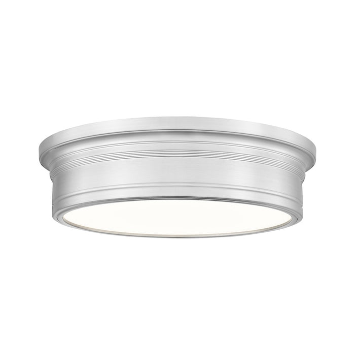 Z-Lite Bentley 1 Light 16" Flush Mount, Brushed Nickel/White - 7702F16-BN-LED