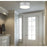 Z-Lite Bentley 1 Light 16" Flush Mount, Brushed Nickel/White