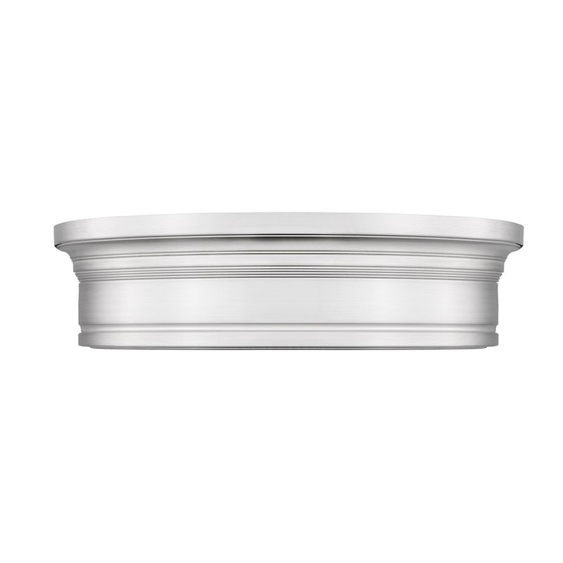 Z-Lite Bentley 1 Light 16" Flush Mount, Brushed Nickel/White
