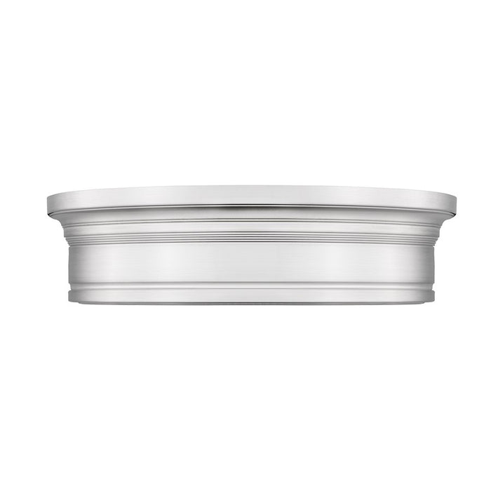 Z-Lite Bentley 1 Light 16" Flush Mount, Brushed Nickel/White