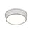 Z-Lite Bentley 1 Light 16" Flush Mount, Brushed Nickel/White