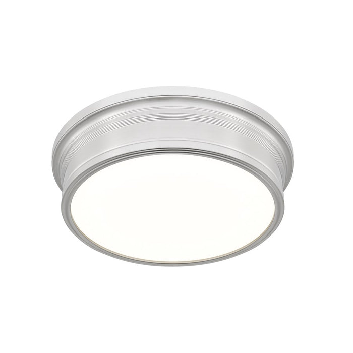 Z-Lite Bentley 1 Light 16" Flush Mount, Brushed Nickel/White