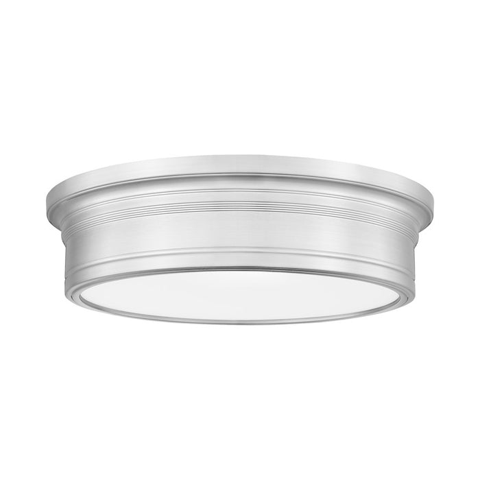 Z-Lite Bentley 1 Light 16" Flush Mount, Brushed Nickel/White