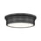 Z-Lite Bentley 1 Light 16"Flush Mount, Matte Black/White - 7702F16-MB-LED