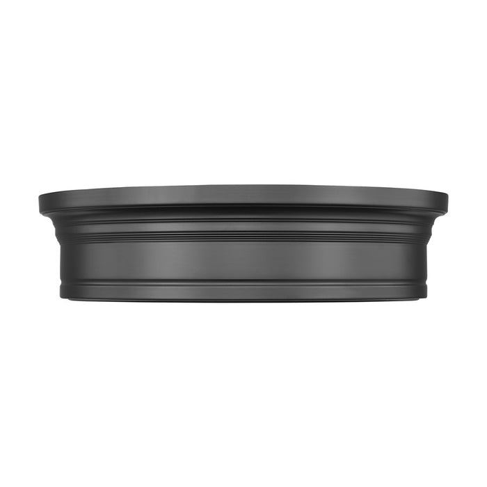 Z-Lite Bentley 1 Light 16"Flush Mount, Matte Black/White