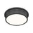 Z-Lite Bentley 1 Light 16"Flush Mount, Matte Black/White