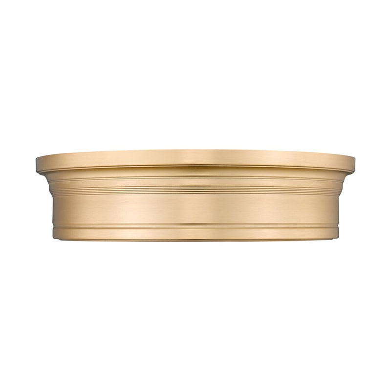 Z-Lite Bentley 1 Light 16" Flush Mount, Modern Gold/White