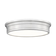 Z-Lite Bentley 1 Light 20" Flush Mount, Brushed Nickel/White - 7702F20-BN-LED