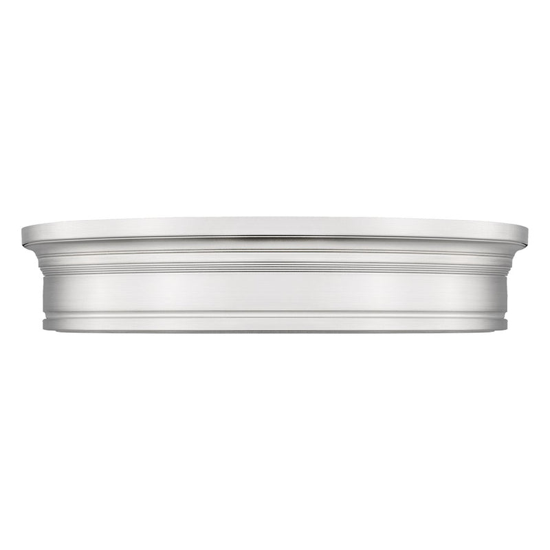 Z-Lite Bentley 1 Light 20" Flush Mount, Brushed Nickel/White