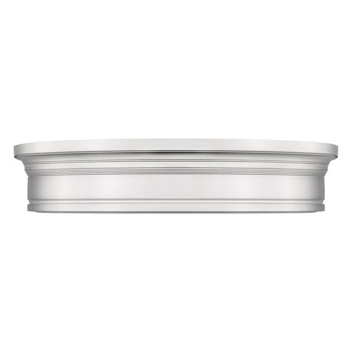 Z-Lite Bentley 1 Light 20" Flush Mount, Brushed Nickel/White