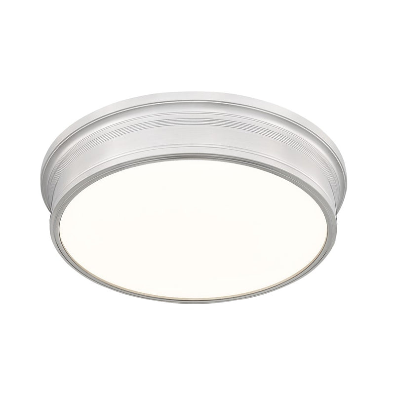 Z-Lite Bentley 1 Light 20" Flush Mount, Brushed Nickel/White