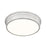 Z-Lite Bentley 1 Light 20" Flush Mount, Brushed Nickel/White