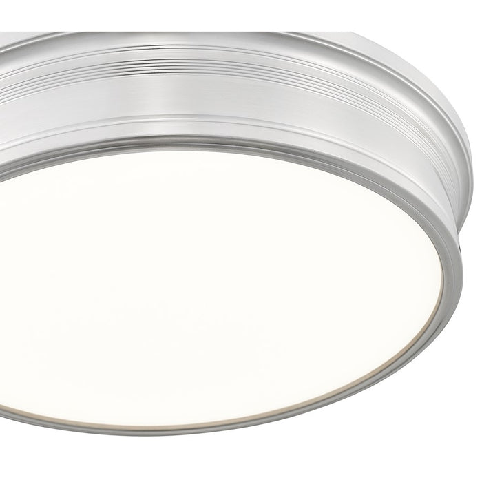 Z-Lite Bentley 1 Light 20" Flush Mount, Brushed Nickel/White
