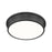Z-Lite Bentley 1 Light 20" Flush Mount, Matte Black/White