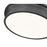 Z-Lite Bentley 1 Light 20" Flush Mount, Matte Black/White