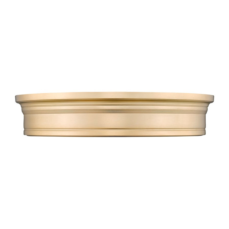 Z-Lite Bentley 1 Light 20" Flush Mount, Modern Gold/White