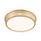 Z-Lite Bentley 1 Light 20" Flush Mount, Modern Gold/White