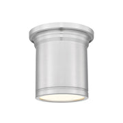 Z-Lite Bentley 1 Light 8" Flush Mount, Brushed Nickel/White - 7702F8-BN-LED