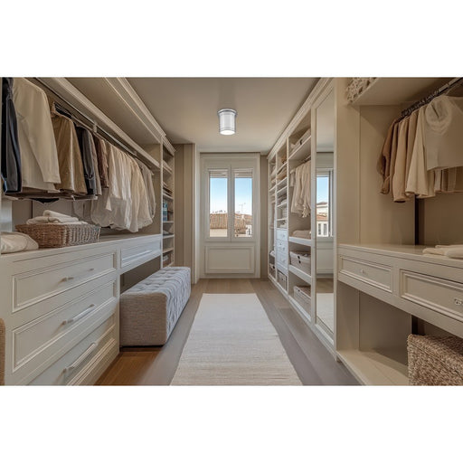 Z-Lite Bentley 1 Light 8" Flush Mount, Brushed Nickel/White