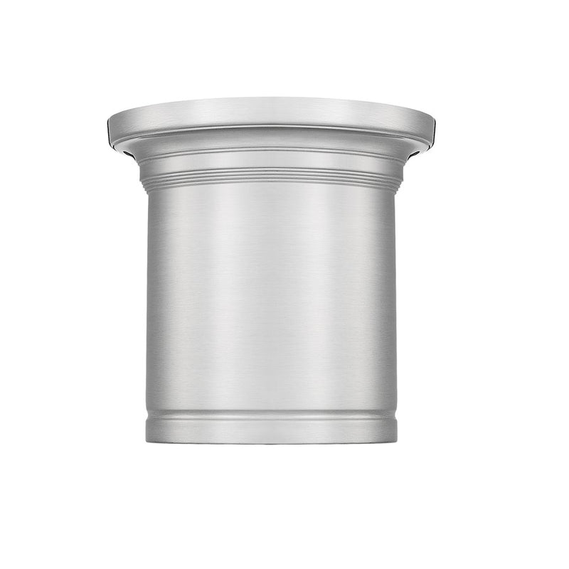 Z-Lite Bentley 1 Light 8" Flush Mount, Brushed Nickel/White
