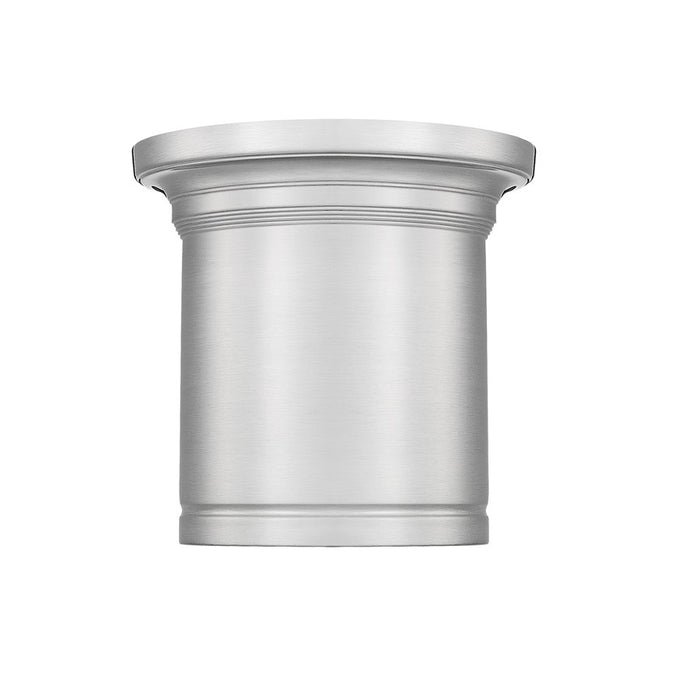 Z-Lite Bentley 1 Light 8" Flush Mount, Brushed Nickel/White