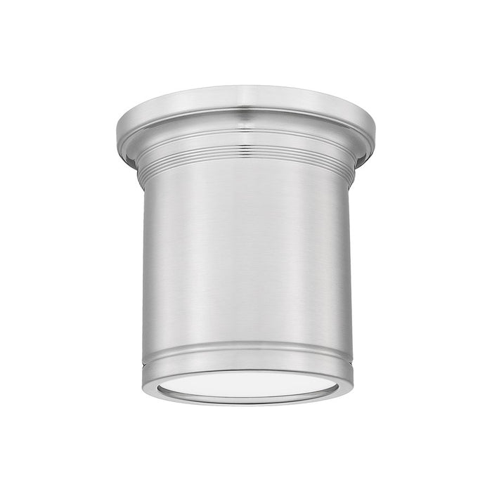 Z-Lite Bentley 1 Light 8" Flush Mount, Brushed Nickel/White