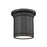 Z-Lite Bentley 1 Light 8" Flush Mount, Matte Black/White - 7702F8-MB-LED
