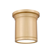 Z-Lite Bentley 1 Light 8" Flush Mount, Modern Gold/White - 7702F8-MGLD-LED