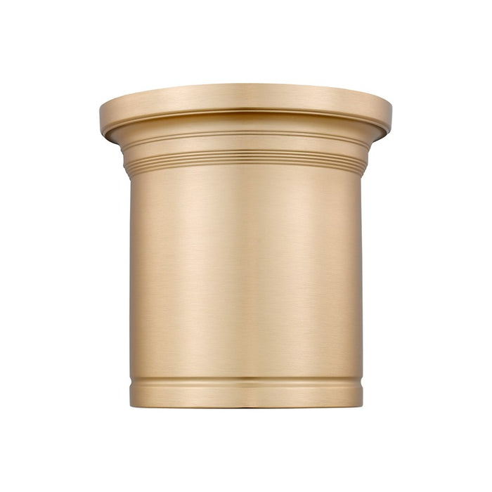 Z-Lite Bentley 1 Light 8" Flush Mount, Modern Gold/White