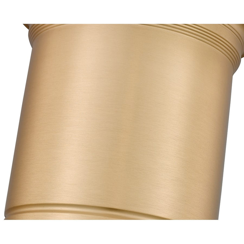 Z-Lite Bentley 1 Light 8" Flush Mount, Modern Gold/White