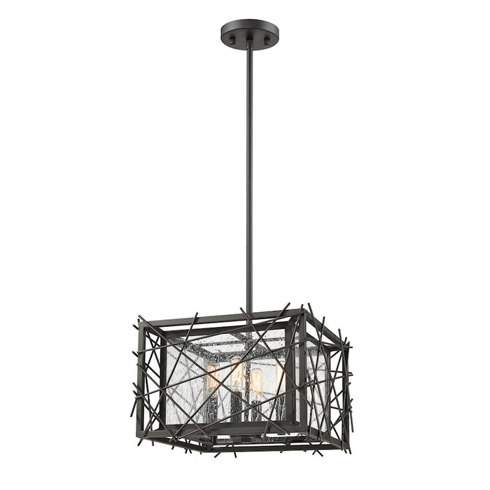 Z-Lite Stanwood 4 Light Pendant, 14x14x9.5", Bronze, Water Droplet - 8000-14BRZ