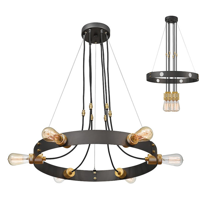 Z-Lite Troubadour 6 Light Chandelier, Bronze - 8001-6C-BRZ