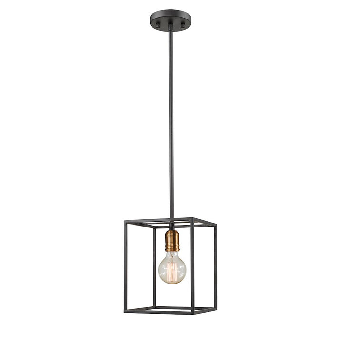 Z-Lite Troubadour 1 Light Mini Pendant, 8x8x10", Bronze - 8001-8MP-BRZ