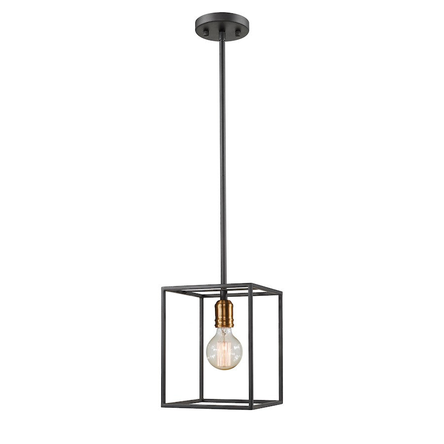 Z-Lite Troubadour 1 Light Mini Pendant, 8x8x10", Bronze - 8001-8MP-BRZ