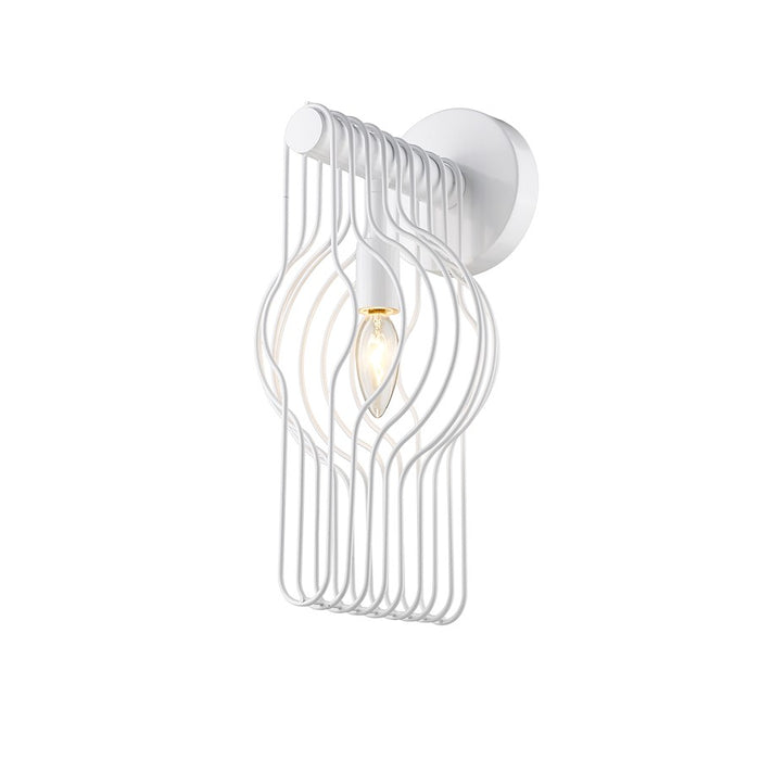 Z-Lite Contour 1 Light Wall Sconce, White, Gloss White