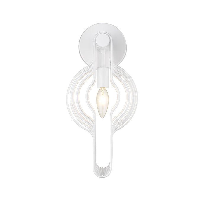 Z-Lite Contour 1 Light Wall Sconce, White, Gloss White