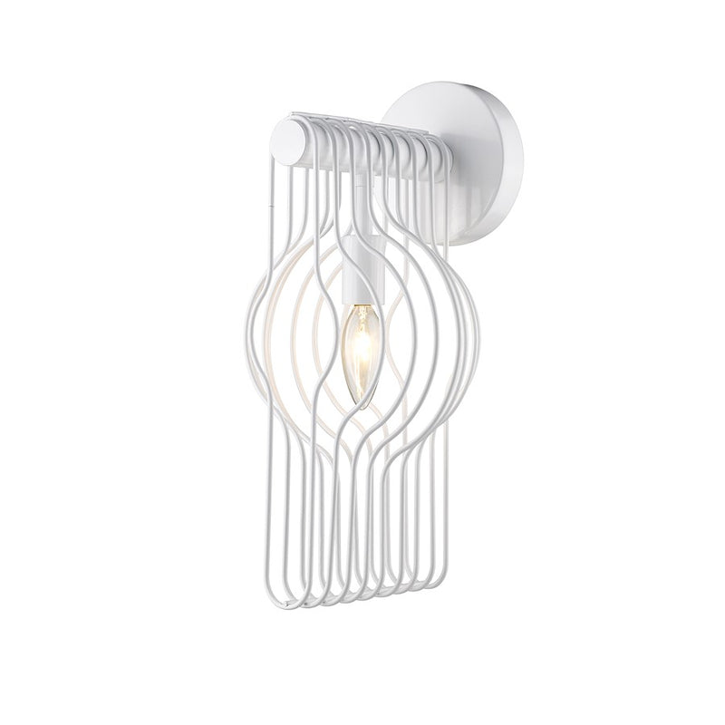 Z-Lite Contour 1 Light Wall Sconce, White, Gloss White