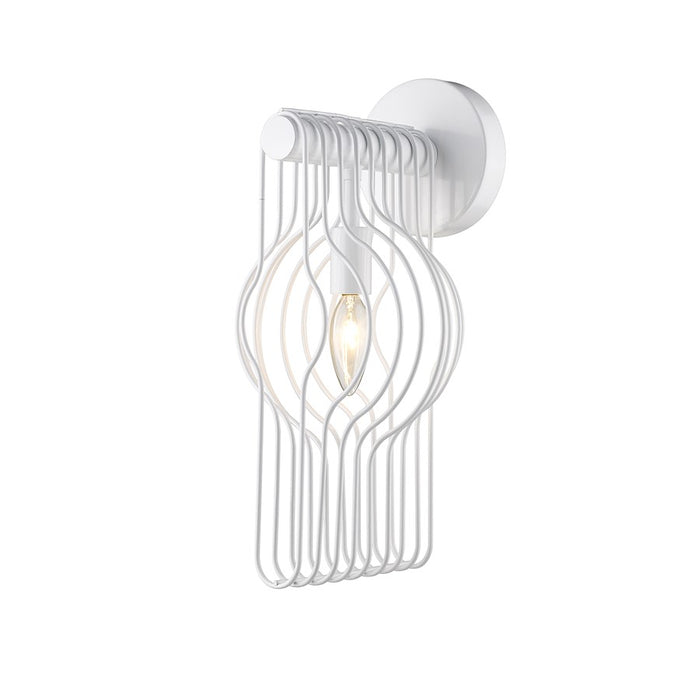 Z-Lite Contour 1 Light Wall Sconce, White, Gloss White