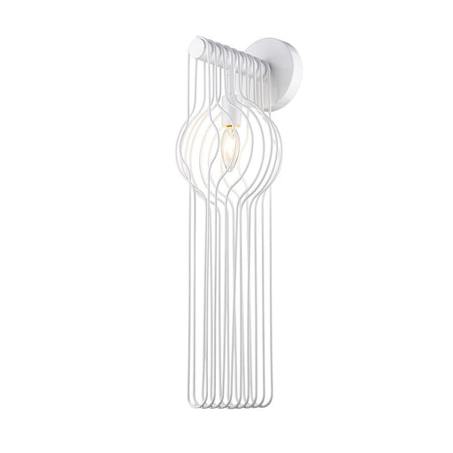 Z-Lite Contour 1 Light Wall Sconce, White, Gloss White