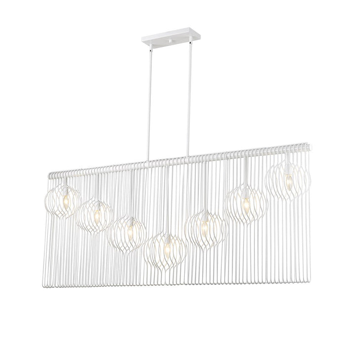Z-Lite Contour Island/Billiard, White, Gloss White